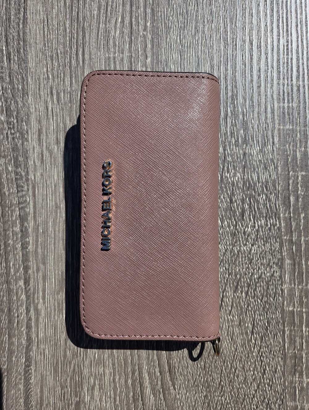 Michael Kors Saffiano Leather Phone Wallet Mauve
